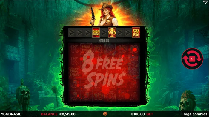 Giga Zombies - Free Spins indítása